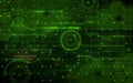 Green abstract cyber future technology concept background Royalty Free Stock Photo