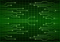 Green abstract cyber future technology concept background, circuit, binary code . Royalty Free Stock Photo