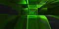 Green abstract 3D interiour design modern future Royalty Free Stock Photo