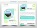 Green abstract ecology Brochure design template vector. Business Flyers infographic magazine poster.Abstract layout template , Royalty Free Stock Photo