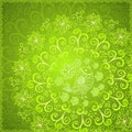 Green abstract floral ornament background Royalty Free Stock Photo