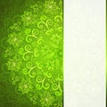 Green abstract floral ornament background Royalty Free Stock Photo