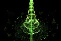 Green abstract fractal Christmas tree Royalty Free Stock Photo