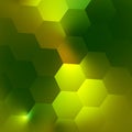 Green Abstract Geometric Background Pattern. Illuminated Modern Design Concept. Soft Glow Effect. Quality Illustration. Bright. Royalty Free Stock Photo