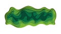 Green abstract paper carve background.