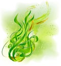 Green abstract plant background