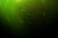 Green Abstract science fiction futuristic background, blurred radiant stars in space