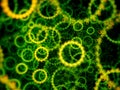 Green abstract virus backdrop