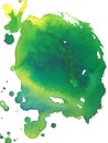 Green abstract watercolor background