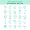 25 Green Accounting Auditor Icon set