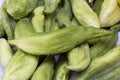 Green achocha (cayhua) on a market in Arequipa, Peru