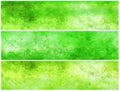 Green Acid Grunge Banners or Headers Royalty Free Stock Photo