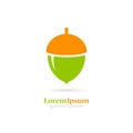 Green acorn vector icon Royalty Free Stock Photo