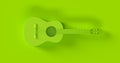 Green Acoustic Guitar Royalty Free Stock Photo