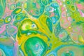 Green Acrylic Dirty Pour Art Royalty Free Stock Photo