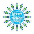 Green action sign