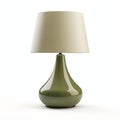 Green Adams Lamp With Beige Shade - Realistic Rendering, Soft Light Royalty Free Stock Photo