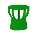 Green African darbuka drum icon isolated on transparent background. Musical instrument.