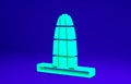 Green Agbar tower icon isolated on blue background. Barcelona, Spain. Minimalism concept. 3d illustration 3D render