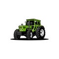 Green agricultural tractor illustration vector Royalty Free Stock Photo