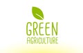 green agriculture green leaf text concept logo icon design