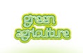 green agriculture word text logo icon typography design