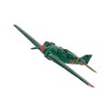 Green plastic plane isolated on the white background Royalty Free Stock Photo