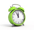 Green alarm clock