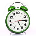 Green alarm clock