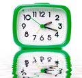 Green alarm clock