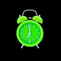 Green alarm clock