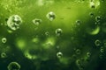 Green algae bubbles. Generate Ai Royalty Free Stock Photo