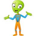 Green alien cartoon