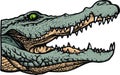 Green alligator head