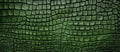 Green Alligator Skin Pattern with Textured Scales. Crocodile Leather Background. Luxury Material. Generative AI Royalty Free Stock Photo