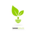 Green alternative energy vector logo