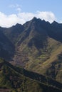 Green Anaga Mountains. Light and Shadow. Hiking on Tenerife.