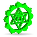 Green Anahata chakra Royalty Free Stock Photo