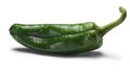 Green Anaheim chile, paths Royalty Free Stock Photo