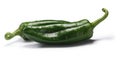 Green Anaheim chilies, paths Royalty Free Stock Photo