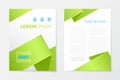 Green Annual Report Business Brochure, Booklet, Leaflet Cover Flyer Template. Corporate Design. Abstract Poster