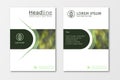 Green annual report business brochure flyer design template vector.