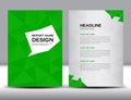 Green Annual report Vector illustration