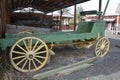 Antique Green Studebaker Farm Wagon in Dufur, Oregon Royalty Free Stock Photo