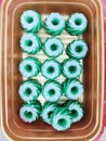 Green Apam Cake is a food in Malaysia. Royalty Free Stock Photo
