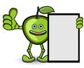 Green Apple Banner Thumb Up Pose