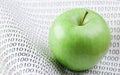 green apple on a binary Royalty Free Stock Photo