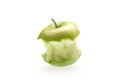 Green apple with bite Royalty Free Stock Photo