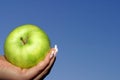 Green apple,blue sky Royalty Free Stock Photo