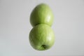 Green apple on mirror Royalty Free Stock Photo